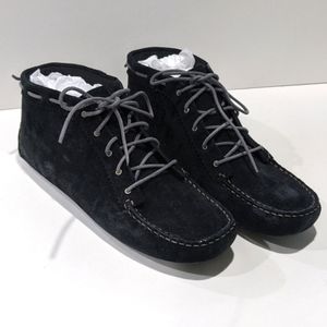UGG Scottie Boots Black Suede Women 11 NIB 1005746